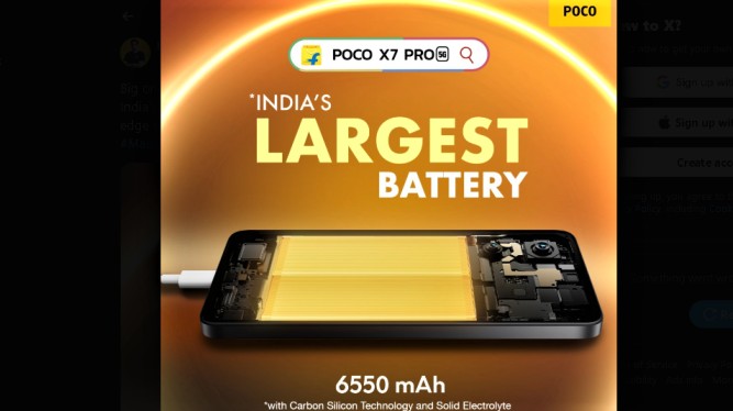 POCO X7 Pro 5G battery
