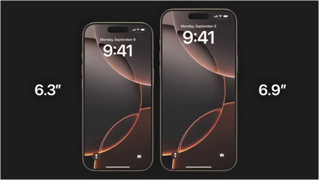 I Phone 16 pro display